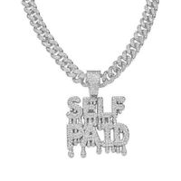 Hip-hop Letter Alloy Plating Inlay Rhinestones Men's Pendant Necklace Necklace Pendant main image 4