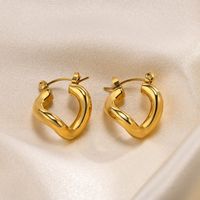 1 Pair Retro Geometric Plating 304 Stainless Steel Gold Plated Earrings main image 3