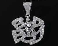 Hip-hop Geometric Alloy Plating Inlay Rhinestones Men's Pendant Necklace Necklace Pendant sku image 2