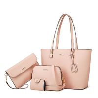 Women's Medium All Seasons Pu Leather Solid Color Fashion Square Zipper Bag Sets sku image 7