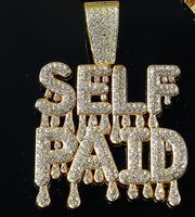 Hip Hop Letra Aleación Enchapado Embutido Diamantes De Imitación Hombres Collar Colgante Collar Colgante sku image 1