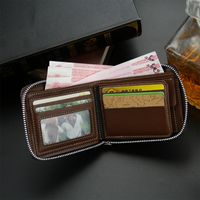 Men's Letter Color Block Pu Leather Zipper Wallets main image 5