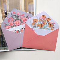 Simple Style Flower Paper Daily Envelope main image 1
