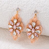 Fashion Butterfly Inlay Alloy Artificial Rhinestones Earrings main image 9