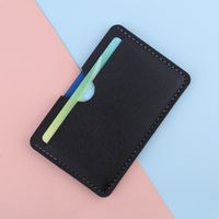 Unisex Solid Color Pu Leather Open Card Holders sku image 2