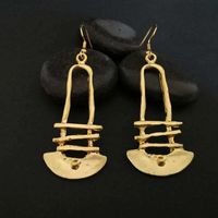 1 Pair Ethnic Style Solid Color Stoving Varnish Alloy Drop Earrings sku image 1