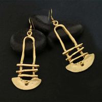 1 Pair Ethnic Style Solid Color Stoving Varnish Alloy Drop Earrings main image 4