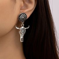 1 Pair Retro Ethnic Style Cattle Plating Alloy Drop Earrings main image 1