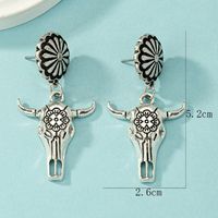 1 Pair Retro Ethnic Style Cattle Plating Alloy Drop Earrings main image 2