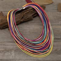 Ethnic Style Geometric Pu Leather Alloy Women's Layered Necklaces sku image 1