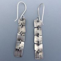 1 Pair Ethnic Style Square Plating Alloy Drop Earrings sku image 1