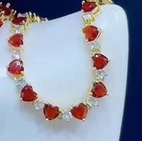 Luxurious Lady Geometric Heart Shape Imitation Pearl Copper Plating Inlay Artificial Gemstones Bracelets Earrings Necklace sku image 2