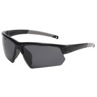 Simple Style Sports Color Block Pc Biker Half Frame Sports Sunglasses sku image 1