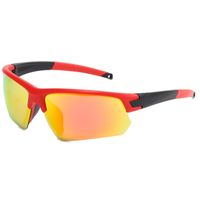 Estilo Simple Deportes Bloque De Color Ordenador Personal Motorista Medio Cuadro Gafas De Sol Deportivas sku image 3