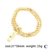 Hip-hop Vintage Style Pentagram Cross Heart Shape Glass Copper Beaded Women's Bracelets main image 2