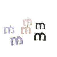 1 Pair Casual Simple Style Letter Drip Glazed Plating Inlay Copper Zircon Ear Studs main image 3