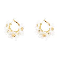 1 Pair Ig Style Korean Style Flower Plating Copper Ear Studs main image 3