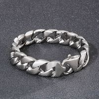 Hip-hop Punk Solid Color Titanium Steel Men's Bracelets main image 1