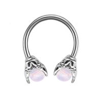 Décontractée Style Simple Rond Acier Inoxydable Titane Le Cuivre Placage Incruster Zircon Or Blanc Plaqué Plaqué Or Plaqué Argent Piercing Au Nez sku image 1