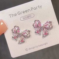1 Pair Simple Style Commute Star Heart Shape Butterfly Plating Inlay Alloy Artificial Gemstones Ear Studs sku image 4