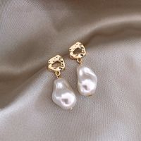1 Pair Elegant Geometric Plating Inlay Alloy Artificial Pearls Drop Earrings main image 3