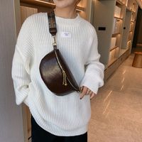 Women's Basic Solid Color Pu Leather Waist Bags main image 3