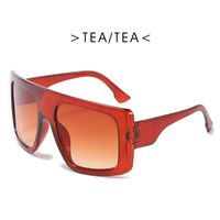 Simple Style Solid Color Ac Square Full Frame Women's Sunglasses sku image 2