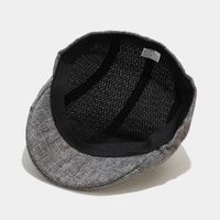 Unisex Elegant Basic Solid Color Curved Eaves Beret Hat main image 2