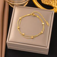 304 Stainless Steel 18K Gold Plated Simple Style Plating Square Layered Necklaces sku image 1