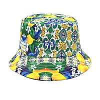 Unisex Classic Style Printing Printing Flat Eaves Bucket Hat sku image 4