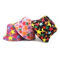 Unisex Basic Pentagram Printing Flat Eaves Bucket Hat main image 5