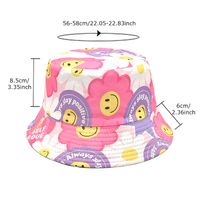 Women's Commute Smiley Face Printing Flat Eaves Bucket Hat main image 4