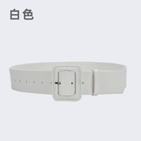 Casual Solid Color Leather Buckle Women's Leather Belts 1 Piece sku image 35