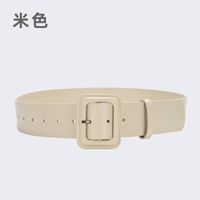 Casual Solid Color Leather Buckle Women's Leather Belts 1 Piece sku image 34