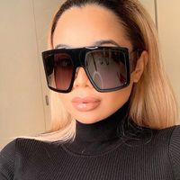 Simple Style Solid Color Ac Square Full Frame Women's Sunglasses main image 3