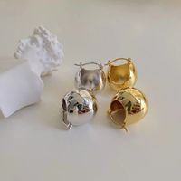 Commute Solid Color Metal Plating Women's Ear Studs 1 Pair main image 1