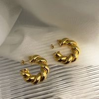 Commute Solid Color Copper Plating Ear Studs 1 Pair sku image 2