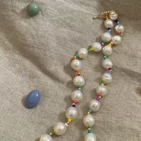 Simple Style Round Freshwater Pearl Beaded Necklace 1 Piece main image 5