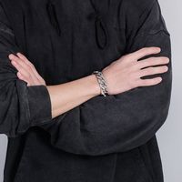Hip Hop Geometrisch Titan Stahl Überzug Männer Armbänder main image 7