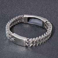 Hip-hop Cross Feather Titanium Steel Plating Men's Bracelets main image 5