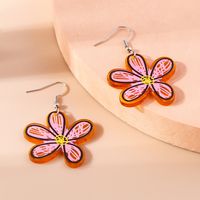 1 Pair Cute Rainbow Heart Shape Butterfly Plastic Zinc Alloy Drop Earrings main image 6
