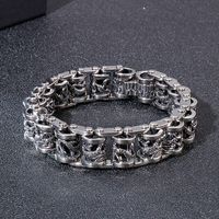 Hip-hop Geometric Titanium Steel Plating Men's Bracelets main image 4