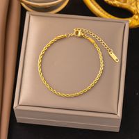 Streetwear Heart Shape Grain 304 Stainless Steel 18K Gold Plated Acrylic Artificial Rhinestones Plastic Bracelets In Bulk sku image 5