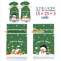 Cartoon Style Santa Claus Snowflake Elk Composite Material Gift Bag sku image 47