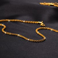 Rostfreier Stahl Vergoldet Einfacher Stil Überzug Einfarbig Halskette main image 4