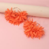 1 Paar Einfacher Stil Blume Handgemacht Legierung Chiffon Ohrringe sku image 11