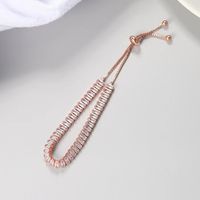 Elegant Rectangle Copper Plating Inlay Artificial Crystal Artificial Diamond Glass Rose Gold Plated Silver Plated Bracelets main image 1