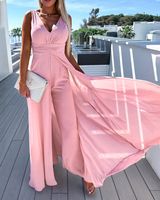 Women's Travel Casual Solid Color Full Length Jumpsuits sku image 3