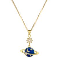 Wholesale Streetwear Star Starry Sky Stainless Steel Copper Inlay Zircon Pendant Necklace main image 2