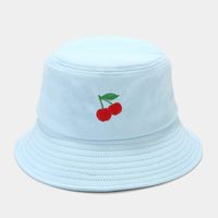 Women's Classic Style Fruit Embroidery Wide Eaves Bucket Hat sku image 3